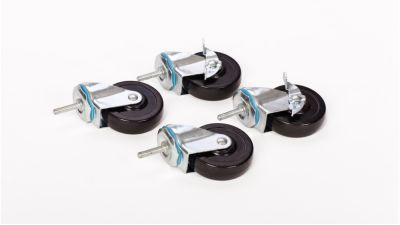 3" Wire Shelving Casters - 5/16" Bolt - 4 Pack