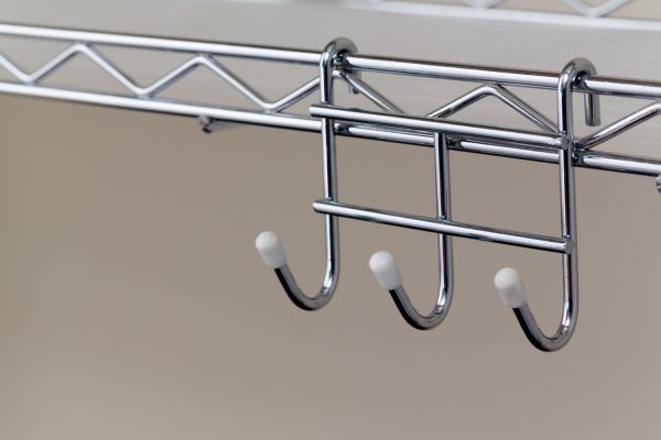 3 Wire Shelf Hooks In Silver