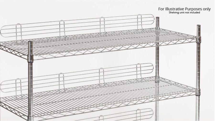 Wire Shelf Back Ledges Set Of 2, Wire Shelving Widths